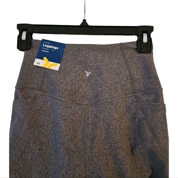 Old Navy High Rise Powersoft Leggings Side Pockets 7/8 Length Gray Size XS NWT - Picture 3 of 9